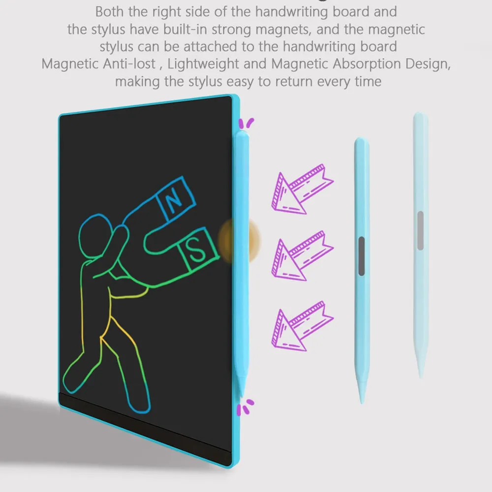 095E 9.5inch Full Screen LCD Writing Tablet Magnetic Graffiti Drawing Board with Stylus, Colorful Handwriting