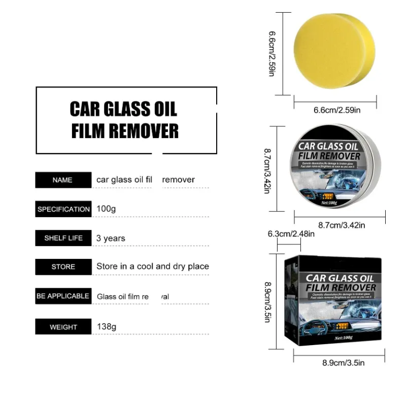 100g Crystal Clear Car Windshield Powerful Oil Film Remover NG-213