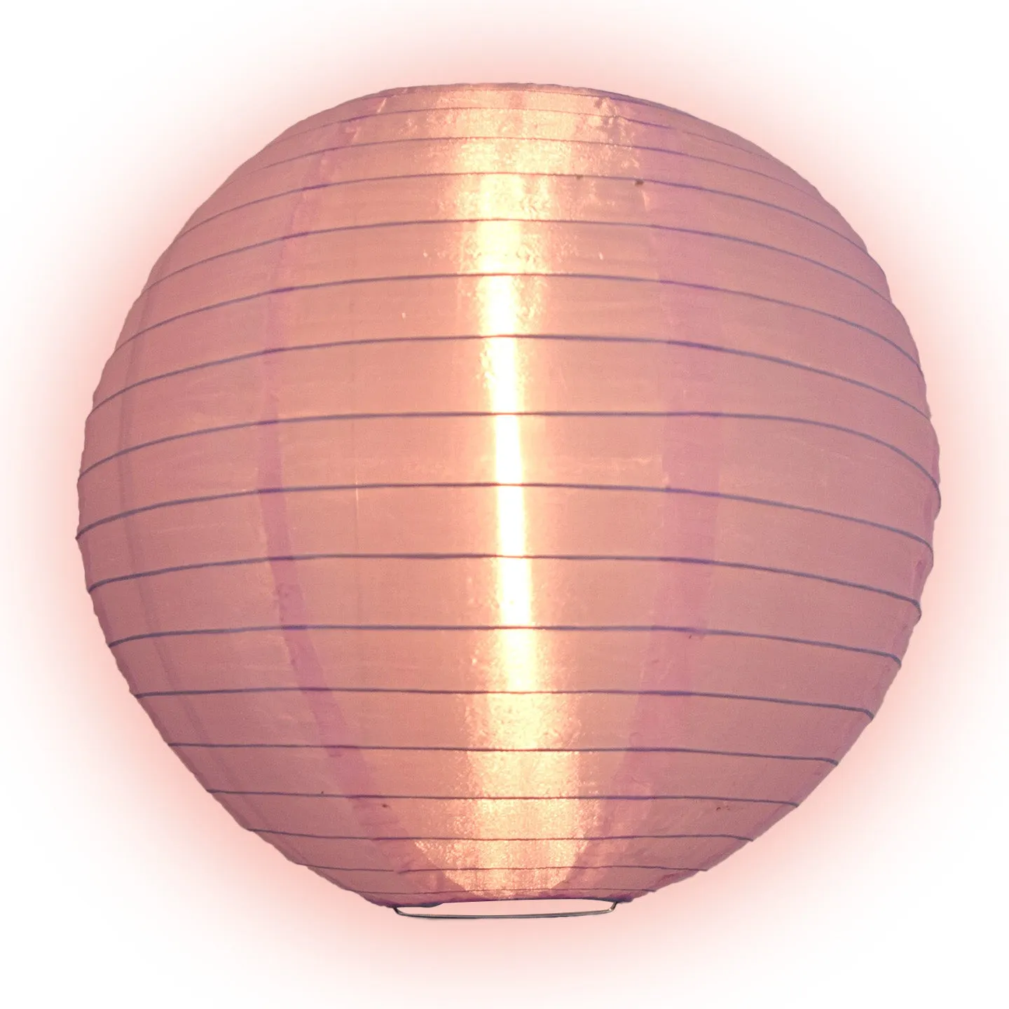 10" Light Purple Shimmering Nylon Lantern, Even Ribbing, Durable, Hanging