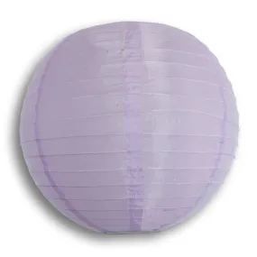 10" Light Purple Shimmering Nylon Lantern, Even Ribbing, Durable, Hanging