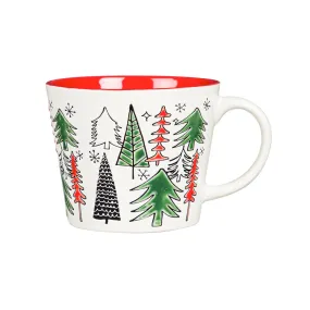 12 OZ Ceramic Cup,  Trees,3amh159