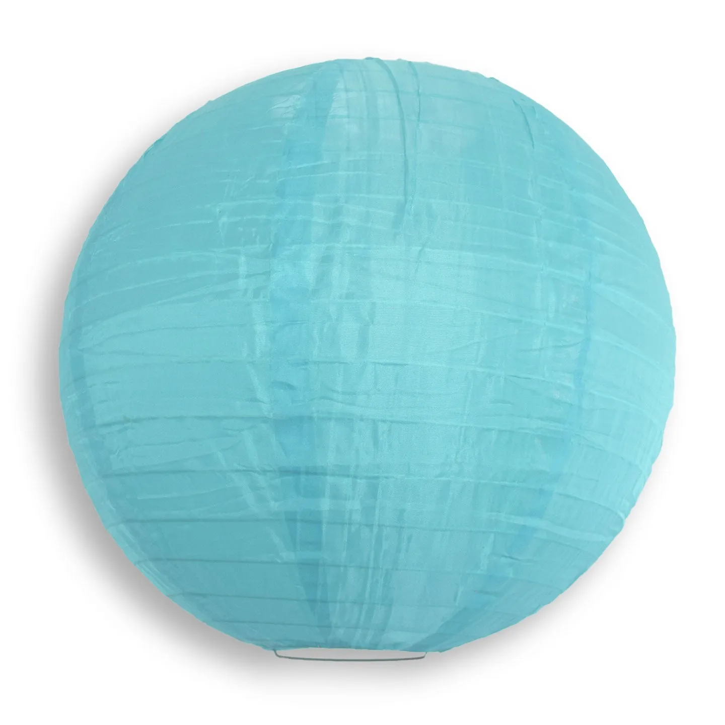 12" Baby Blue Shimmering Nylon Lantern, Even Ribbing, Durable, Hanging