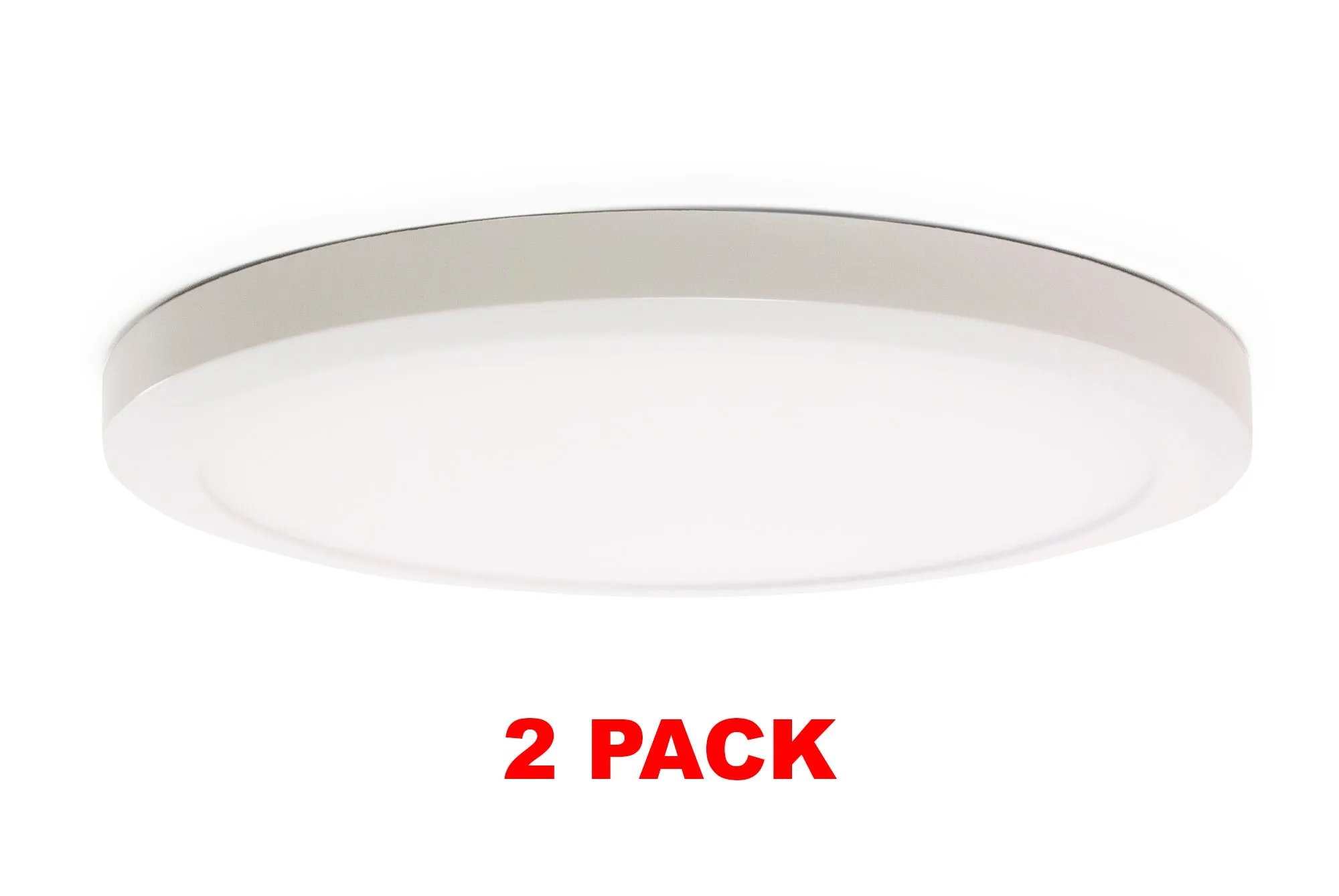 15 Inch Integrated LED Low Profile Flush Mount Ceiling Light, Dimmable, 1650 Lumen, 3K/4K/5K Switch, 90  CRI, White