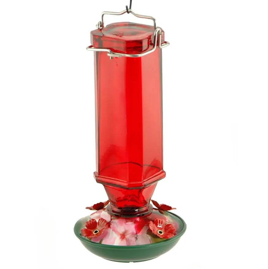 16 oz. Vintage Glass Hummingbird Feeder