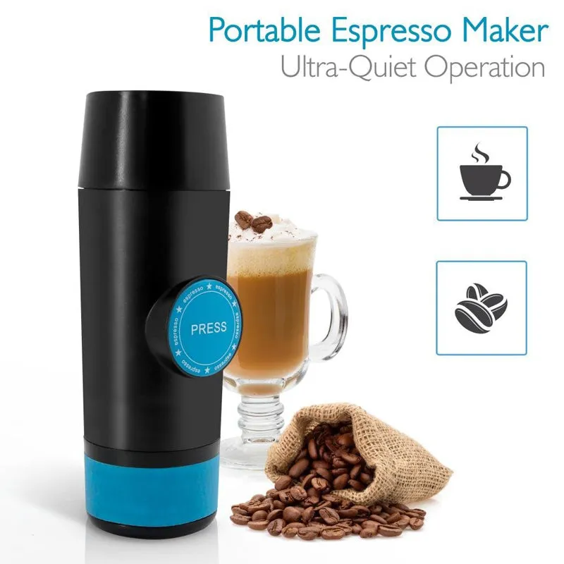 2 in 1 Capsule & Ground Mini Espresso Portable Coffee Maker Hot and Cold Extraction USB Electric Coffee Powder Making Machine