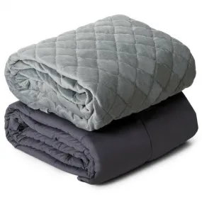 20 lbs 100% Cotton Weighted Blanket with Soft Crystal Cover