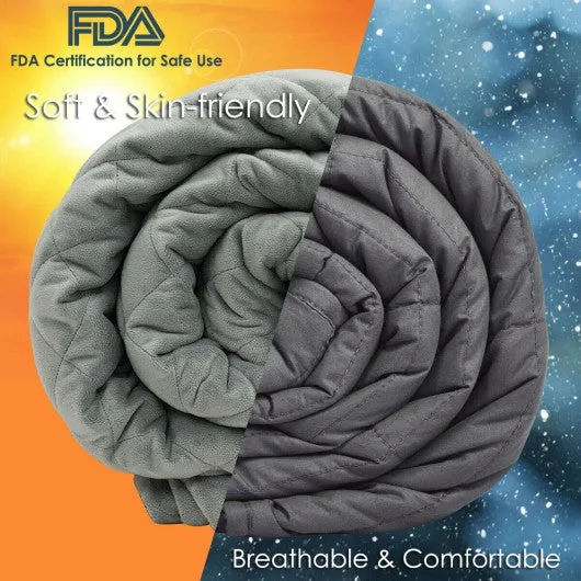 20 lbs 100% Cotton Weighted Blanket with Soft Crystal Cover