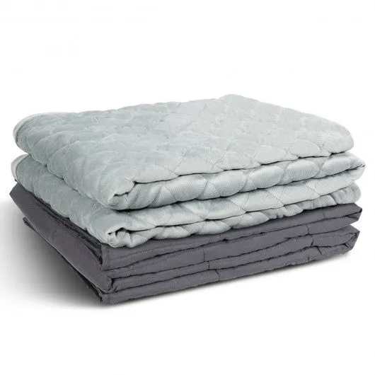 20 lbs 100% Cotton Weighted Blanket with Soft Crystal Cover