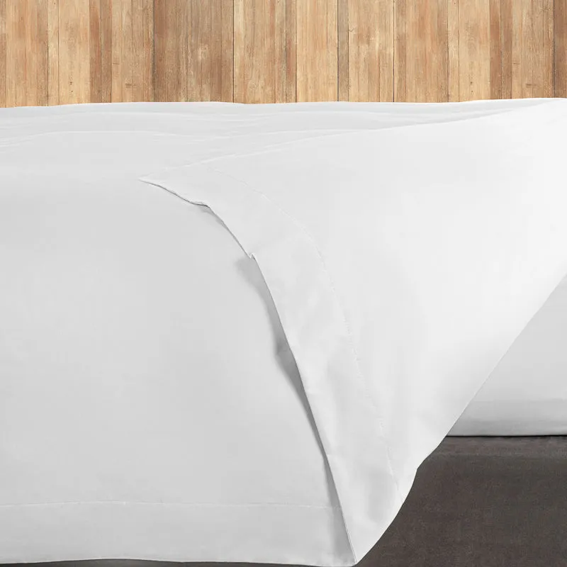 200 Thread Count Flap Oxford Cotton Rich Percale Duvet Cover - White