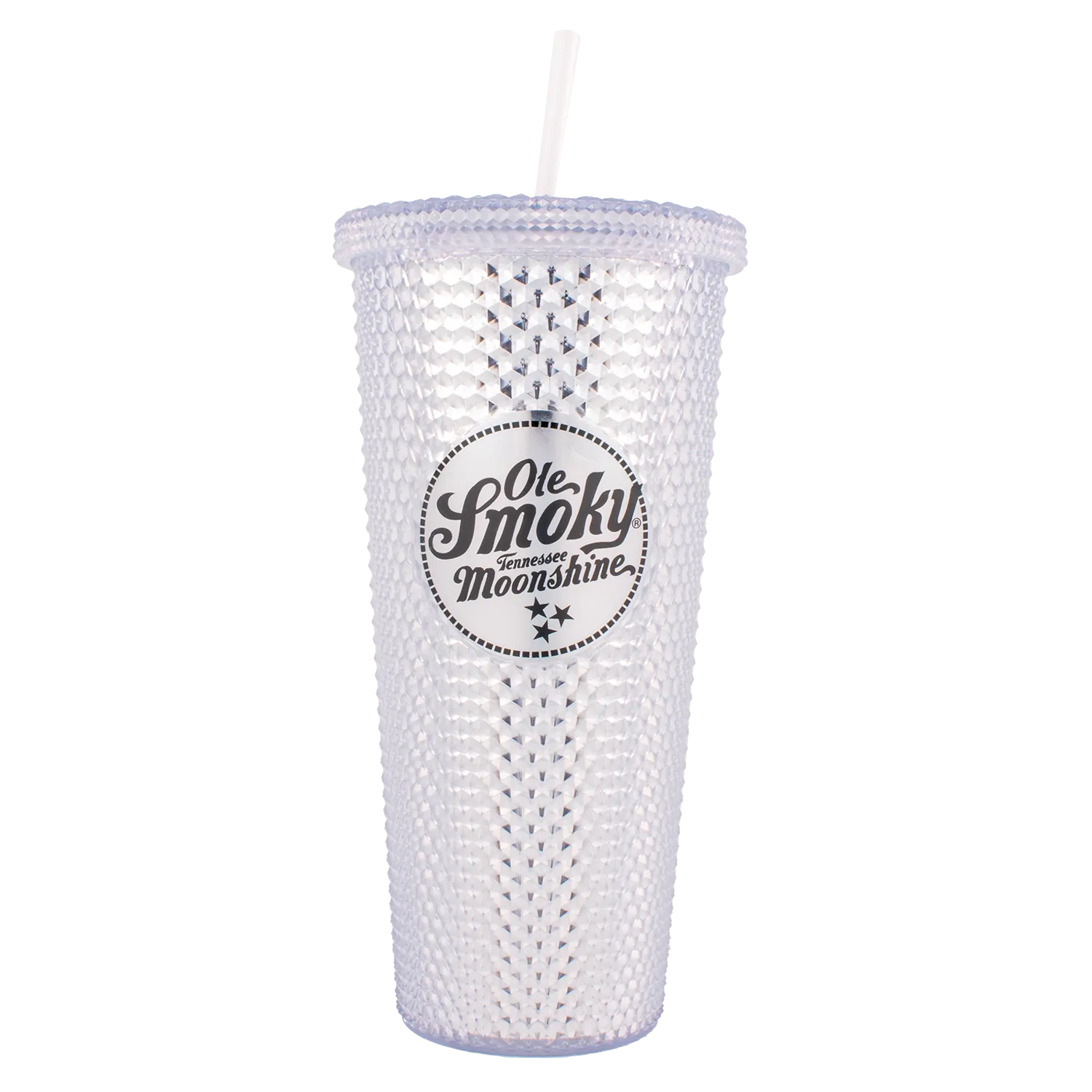 24oz METALLIC STUDDED TUMBLER - Silver