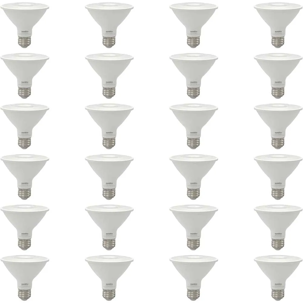 24Pk - Sunlite 9w LED PAR30 Reflector Floodlight 3000K Bulb - 75W Equiv