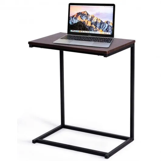 26" Beside Sofa Laptop Holder End Stand Desk-Coffee