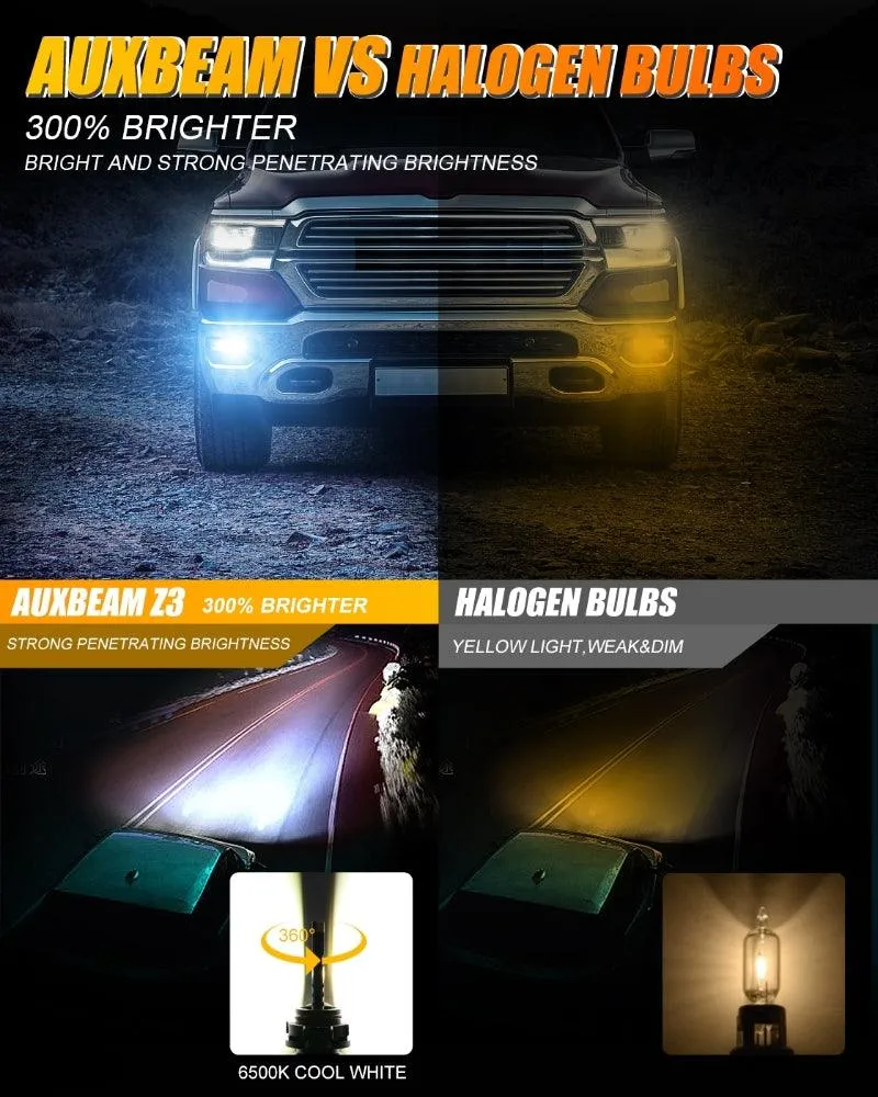 (2pcs/set) Z3 White/Yellow LED Fog Light/DRL BULBS 44W 8000LM