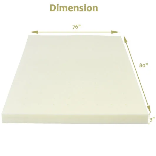 3-Inch Bed Mattress Topper Air Cotton for All Night’s Comfy Soft Mattress Pad-King Size