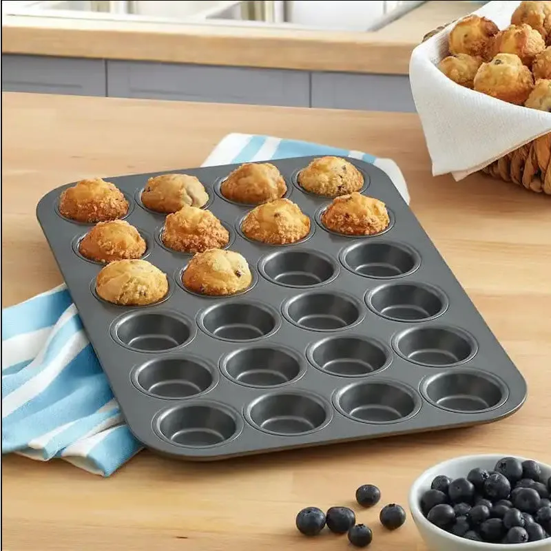 38.5X26.3X2.2Cm 24 Hole Muffin Cake Baking Tray Dhb41