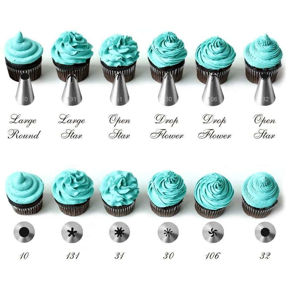 42Pcs Icing, Piping Nozzles, Pastry Tips, Cake, Sugar craft, Decorating Tools Set