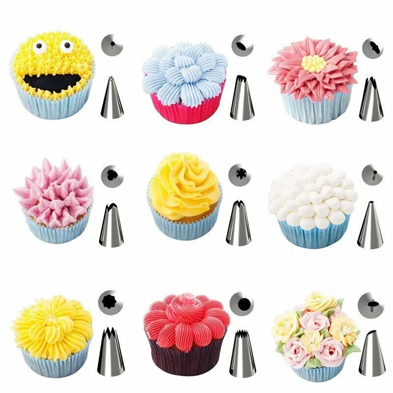 42Pcs Icing, Piping Nozzles, Pastry Tips, Cake, Sugar craft, Decorating Tools Set