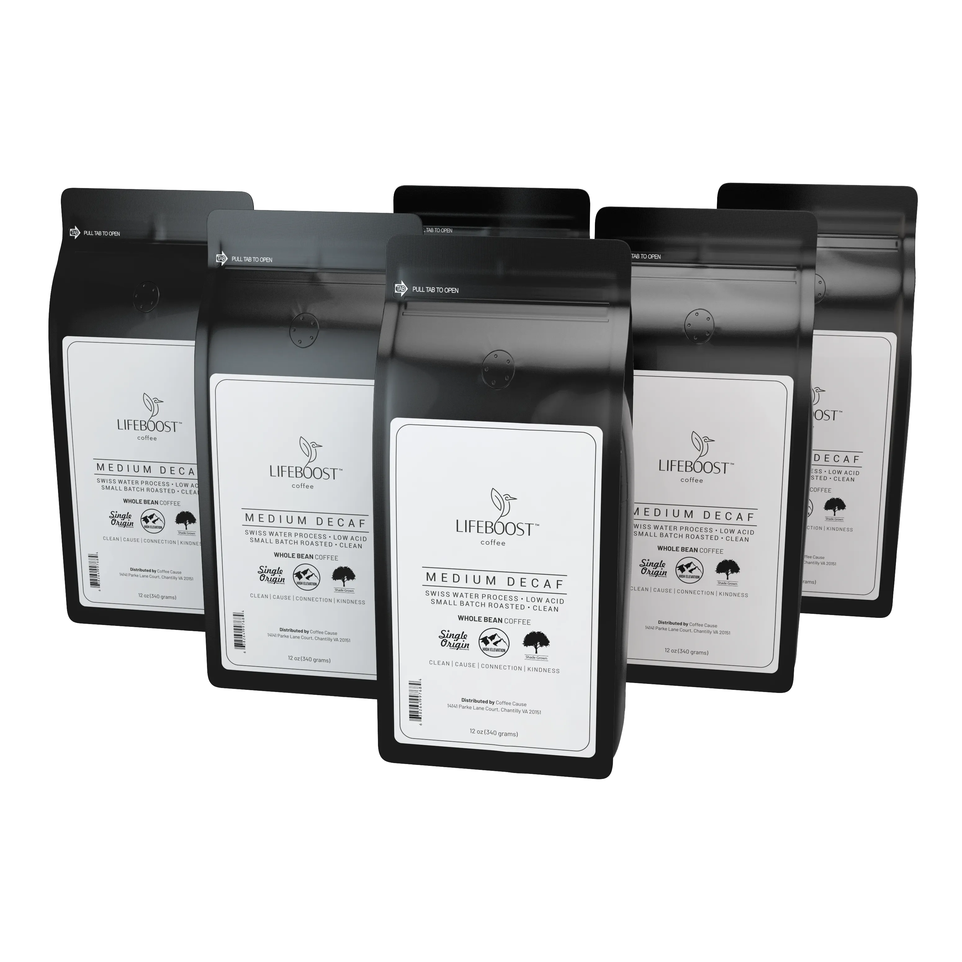 6x Decaf Coffee 12 oz Bag