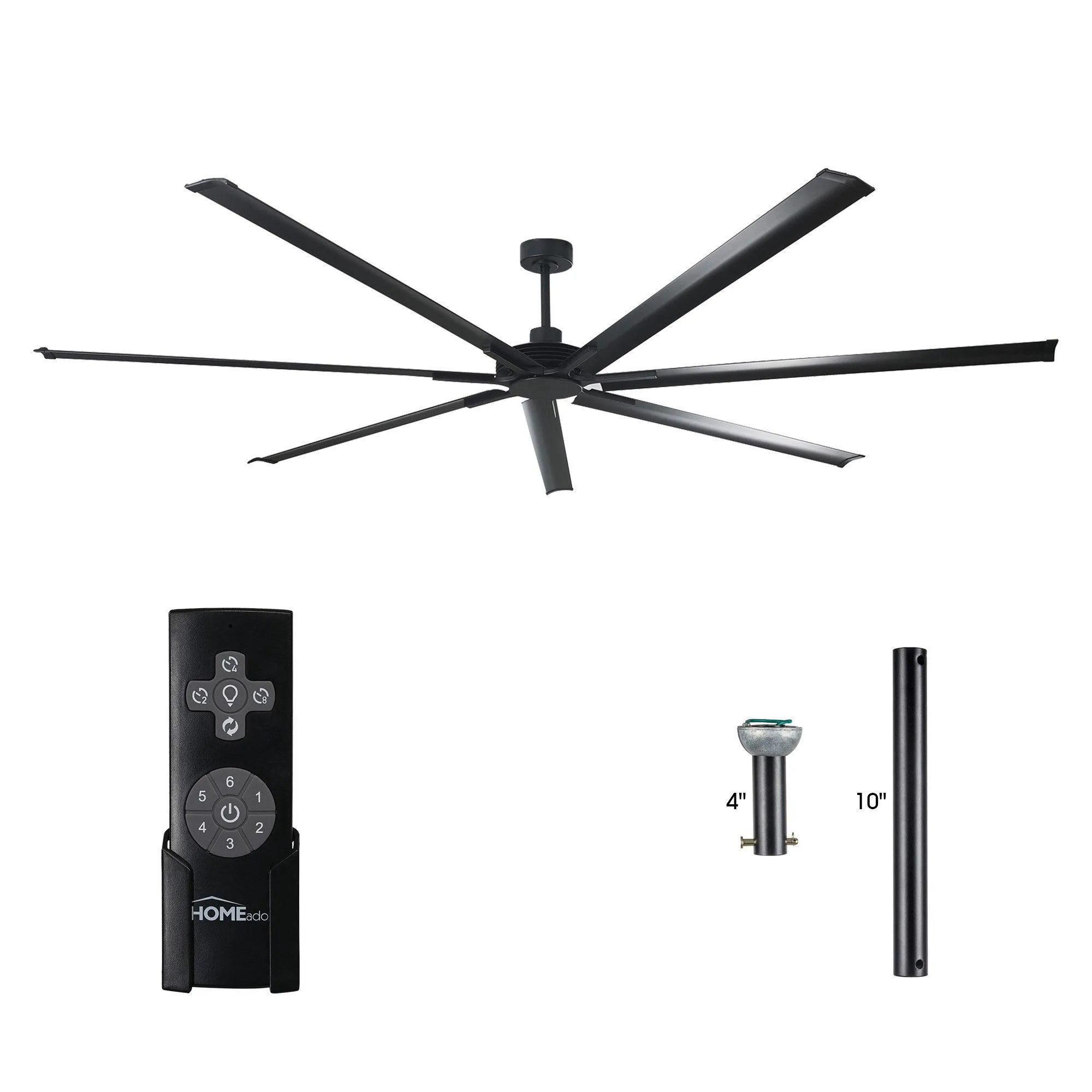 84 Inch 100 Inch Extra Large Ceiling Fan with Remote Control