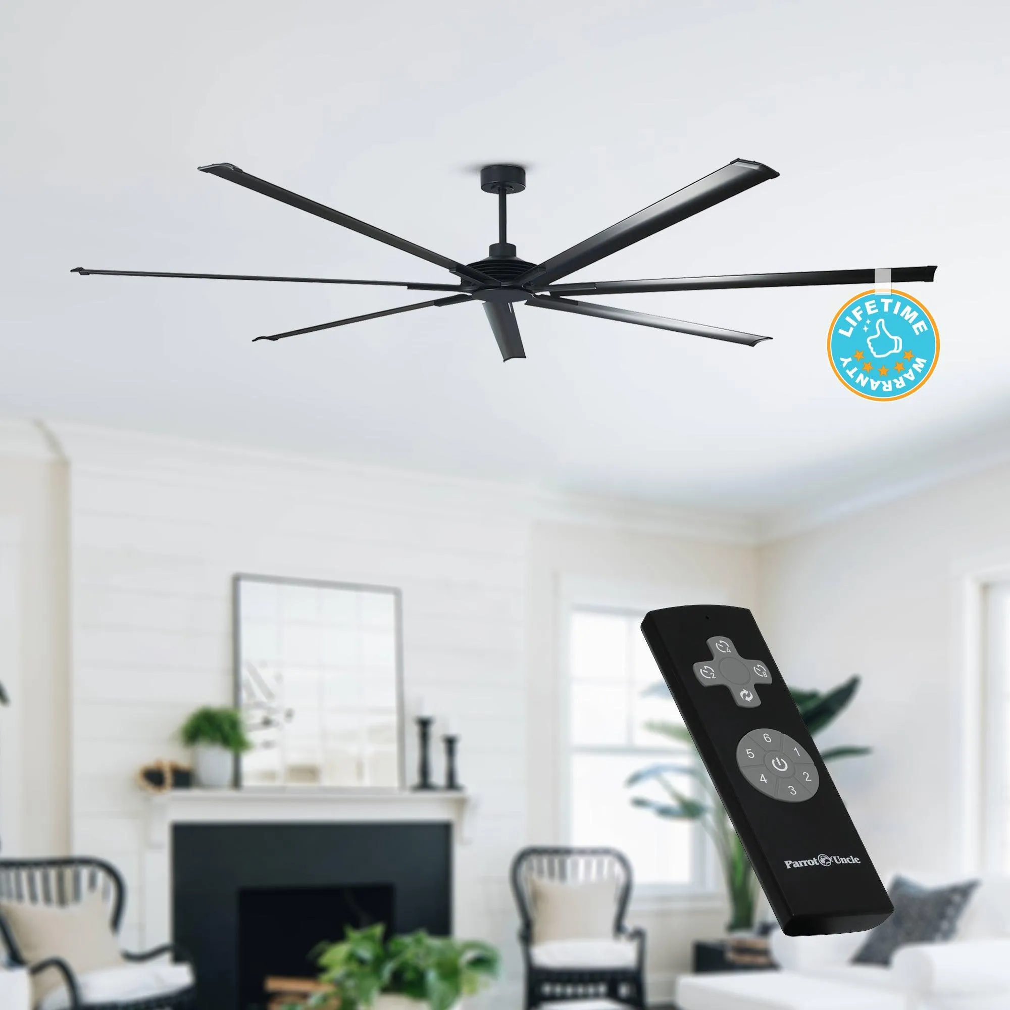 84 Inch 100 Inch Extra Large Ceiling Fan with Remote Control