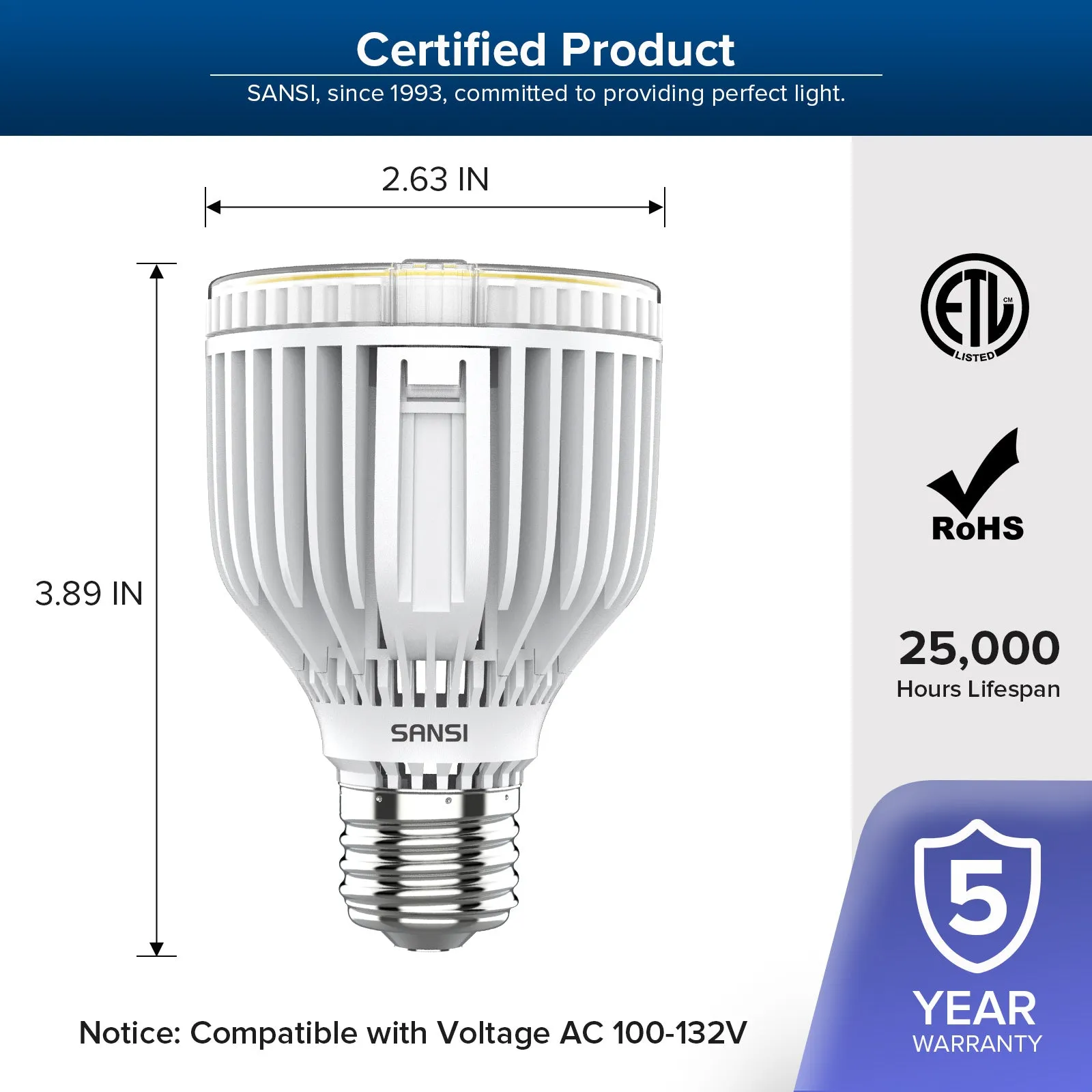 A19 40W LED 3000K/5000K Light Bulb(US ONLY)