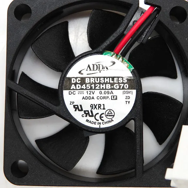 ADDA 12VDC 0.09A 8.3CFM 45mm 2-Wire DC Brushless Fan AD4512HB-G70