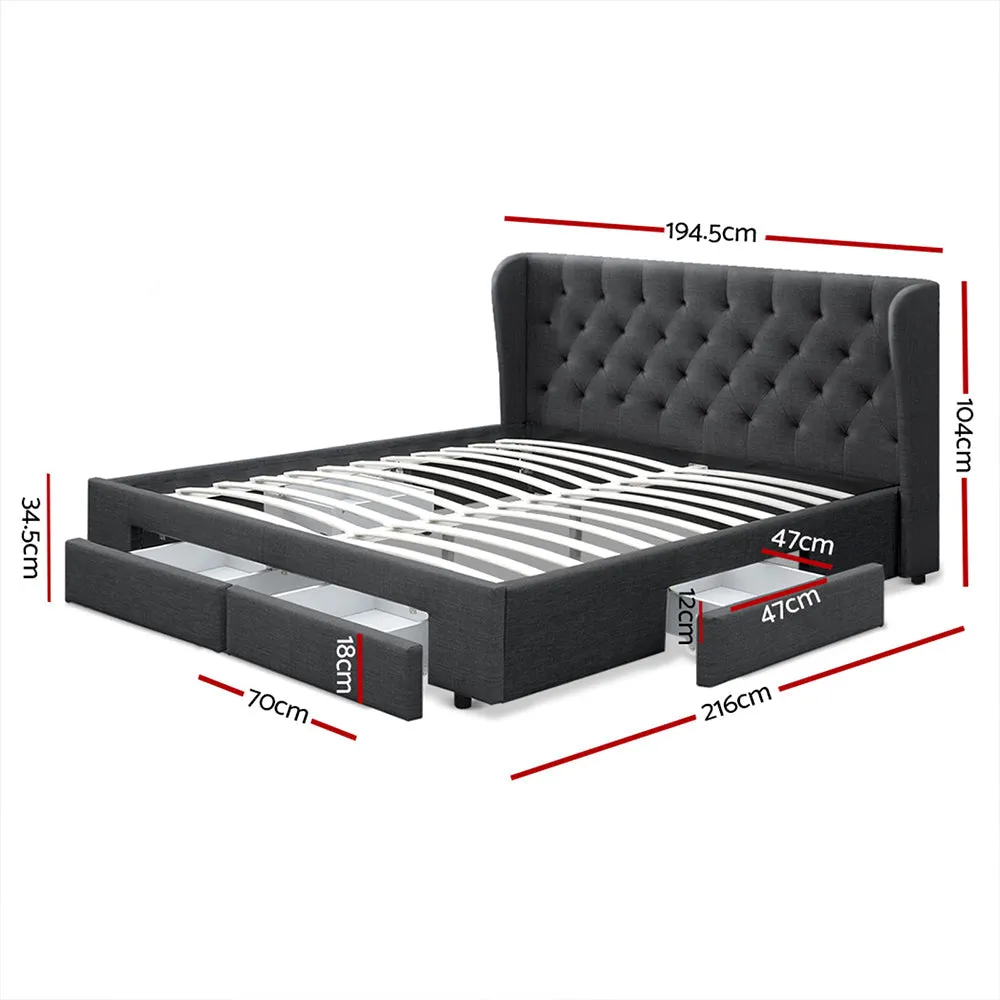 Agate Bed & Mattress Package - Charcoal King