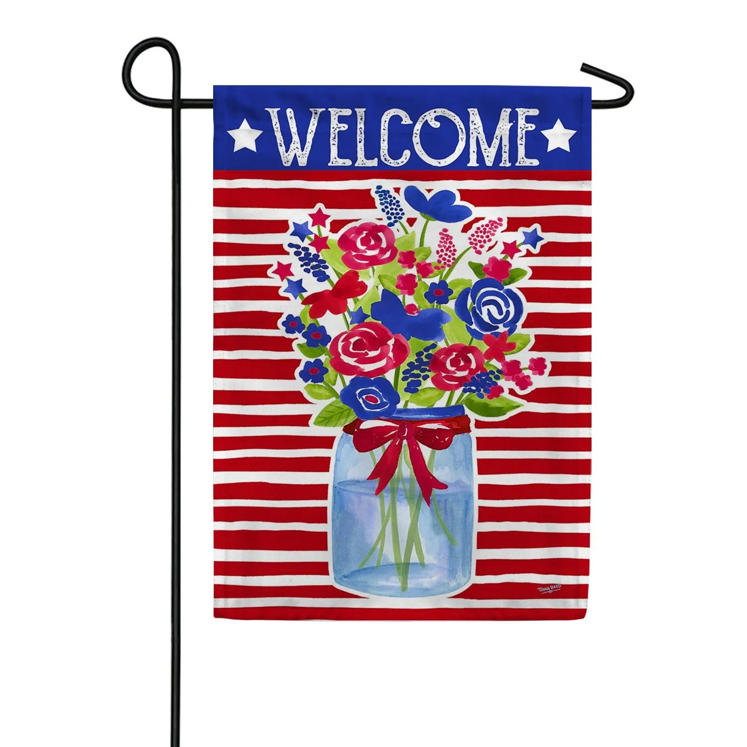 America In Bloom Garden Flag