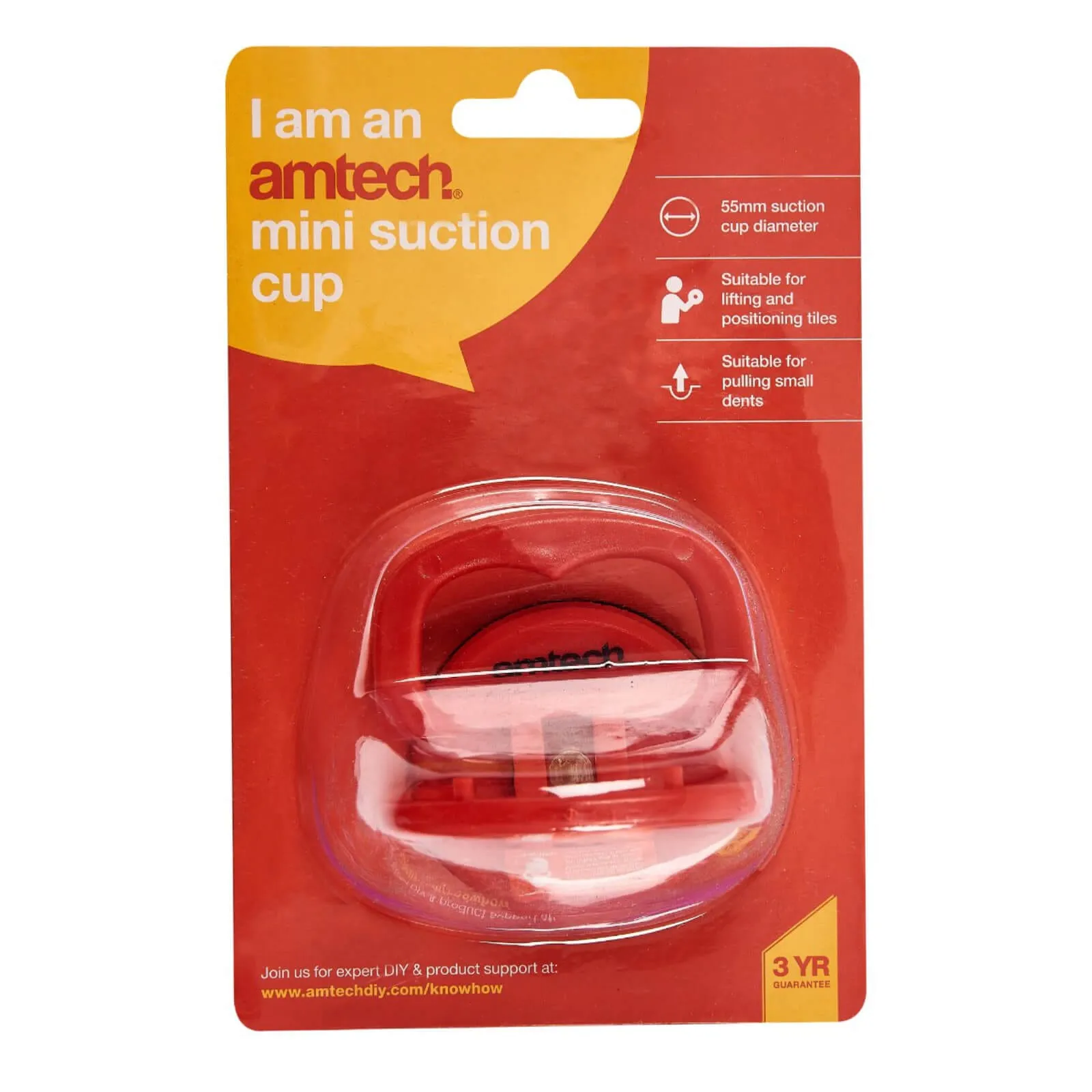 Amtech 55cm Mini Suction Cup Quick Release Handle