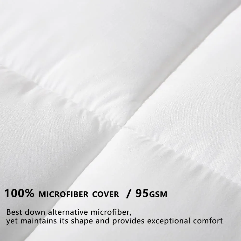 ANALIN Mattress Pad Twin Size - Breathable Comfort Mattress Cover, Quilted Fitted Mattress Topper with Anchor Bands Fits 8-21 Inch Mattress, Soft Fluffy Pillow Top