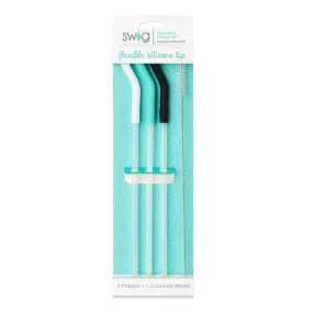 Aqua Mega Mug Reusable Straw Set by Swig