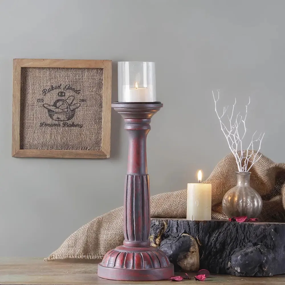 Arwen Antique Red Candle Stand