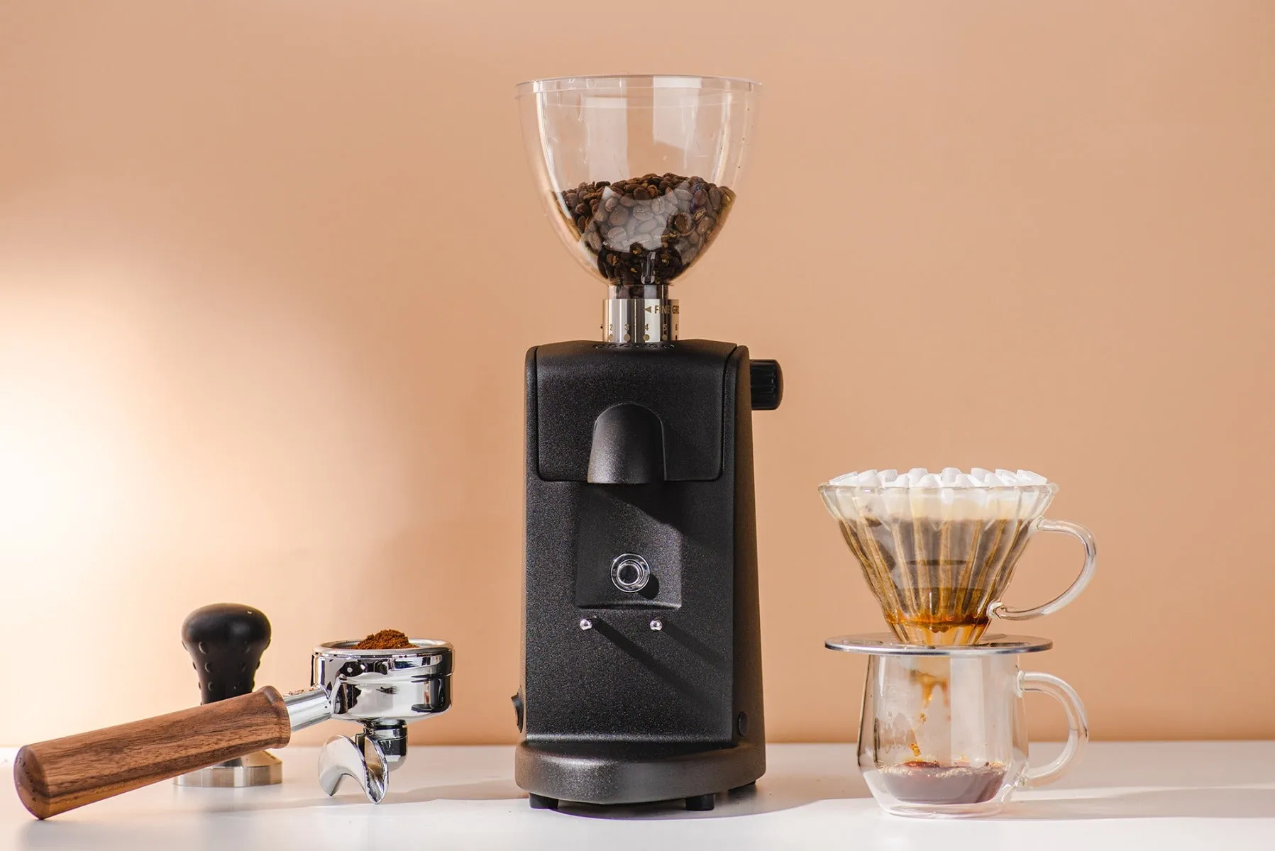 Ascaso i-mini Flat Burr Home Coffee Grinder, 54MM - Black