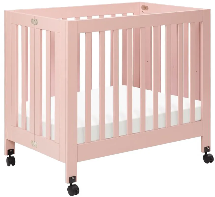 Babyletto Origami Mini Crib - Petal Pink