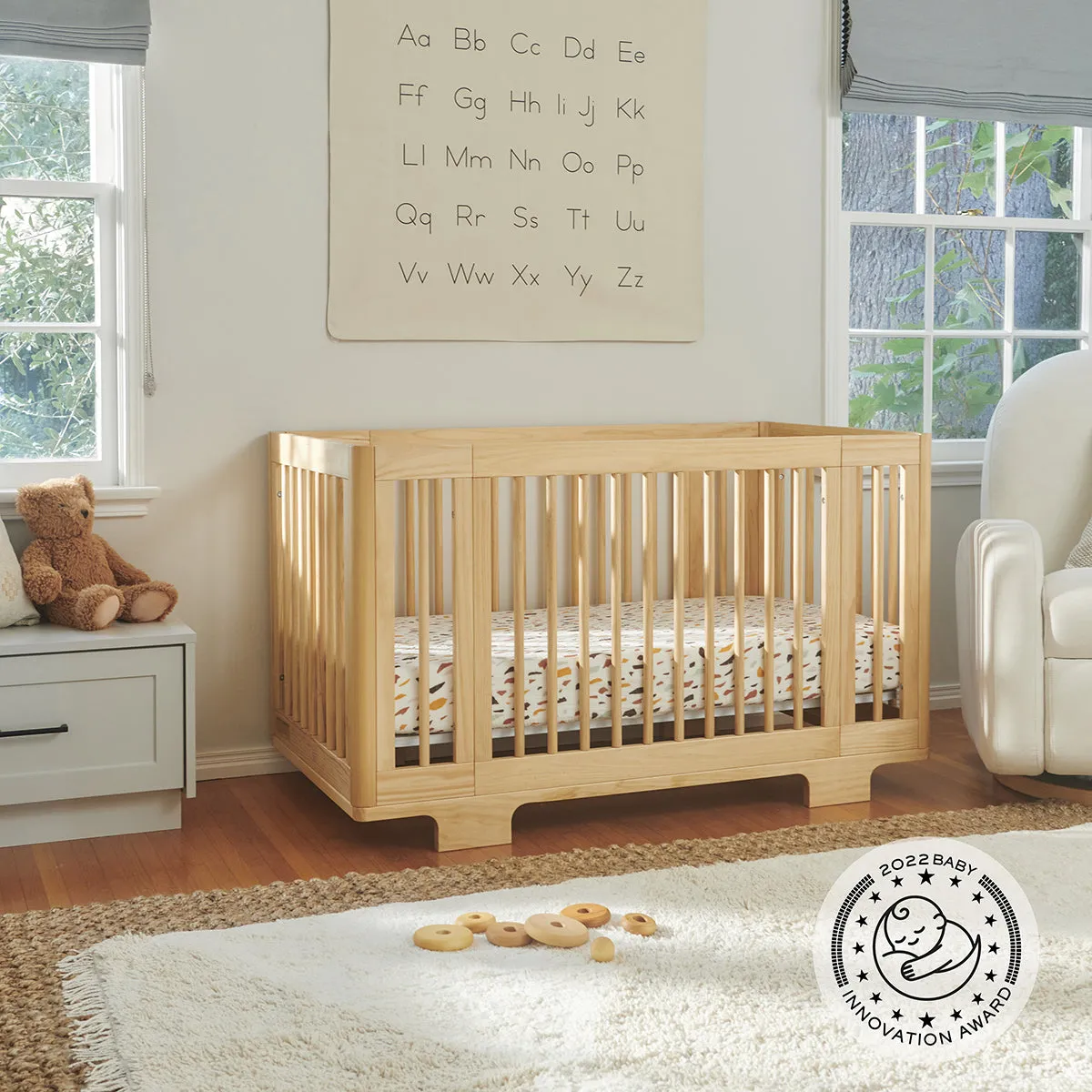 Babyletto Yuzu 8-in-1 Convertible Crib with All-Stages Conversion Kit - Natural