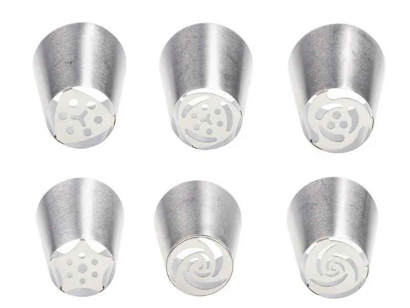 Baking 7PCS Stainless Steel Cake Decorating Icing Piping Nozzles Set