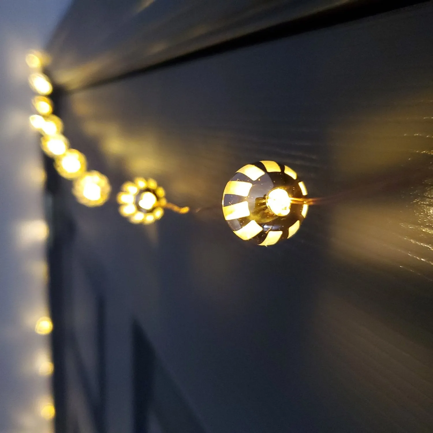 Battery Operated LED Mini String Lights with Gold Balls