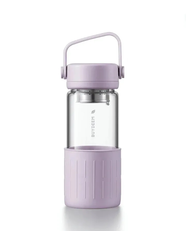 Bd61003 Buydeem Bottle With Tea Bracket 350Ml (Purple)