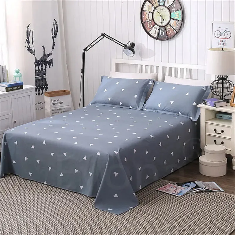 Bed Sheets Printing Twin Queen Full Size Nordic Style Plain Mattress Cover Breathable Durable Flat Sheet Bedspread Adults Simple