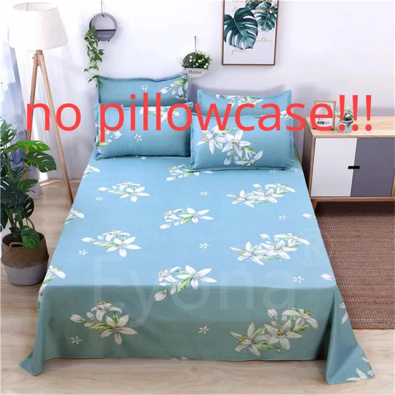 Bed Sheets Printing Twin Queen Full Size Nordic Style Plain Mattress Cover Breathable Durable Flat Sheet Bedspread Adults Simple