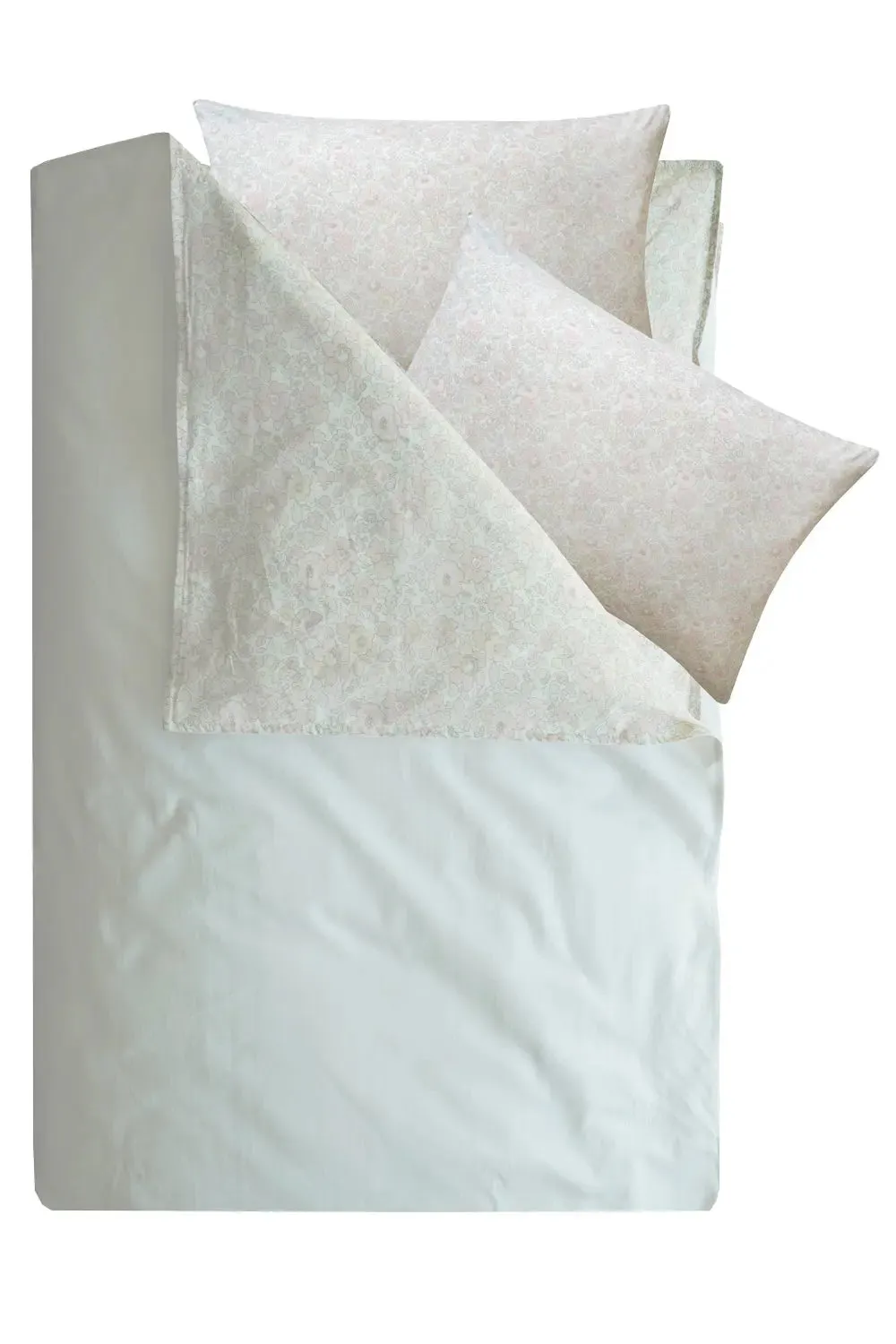 Bedding in White Made With Liberty Fabric BETSY LACE