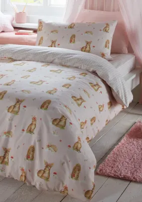 Bedlam Woodland Friends Duvet Cover Set, Pink