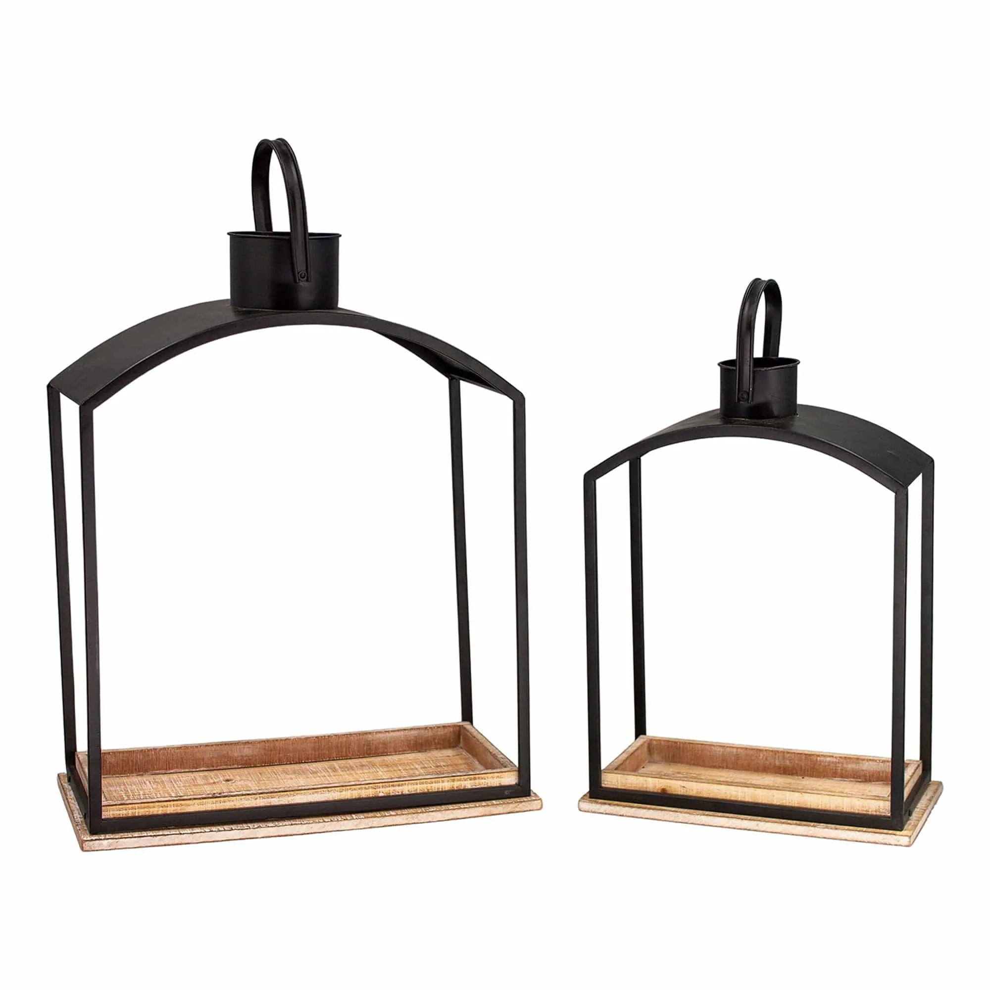 Black Framed Arch Top Lanterns