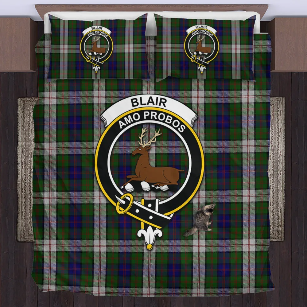 Blair Dress Tartan Bedding Set with Family Crest