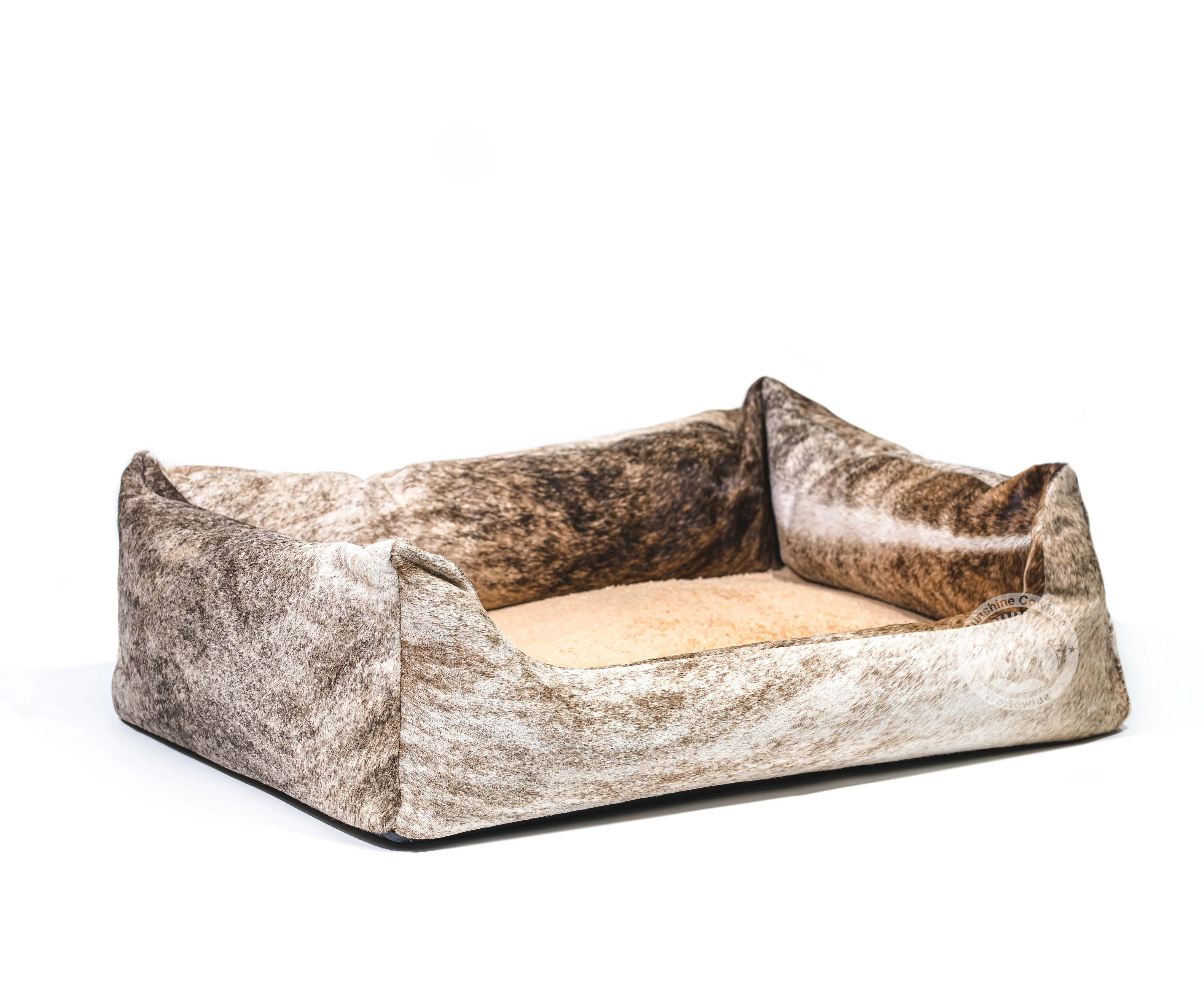 Brindle Cowhide Pet Bed, 22X29X8"