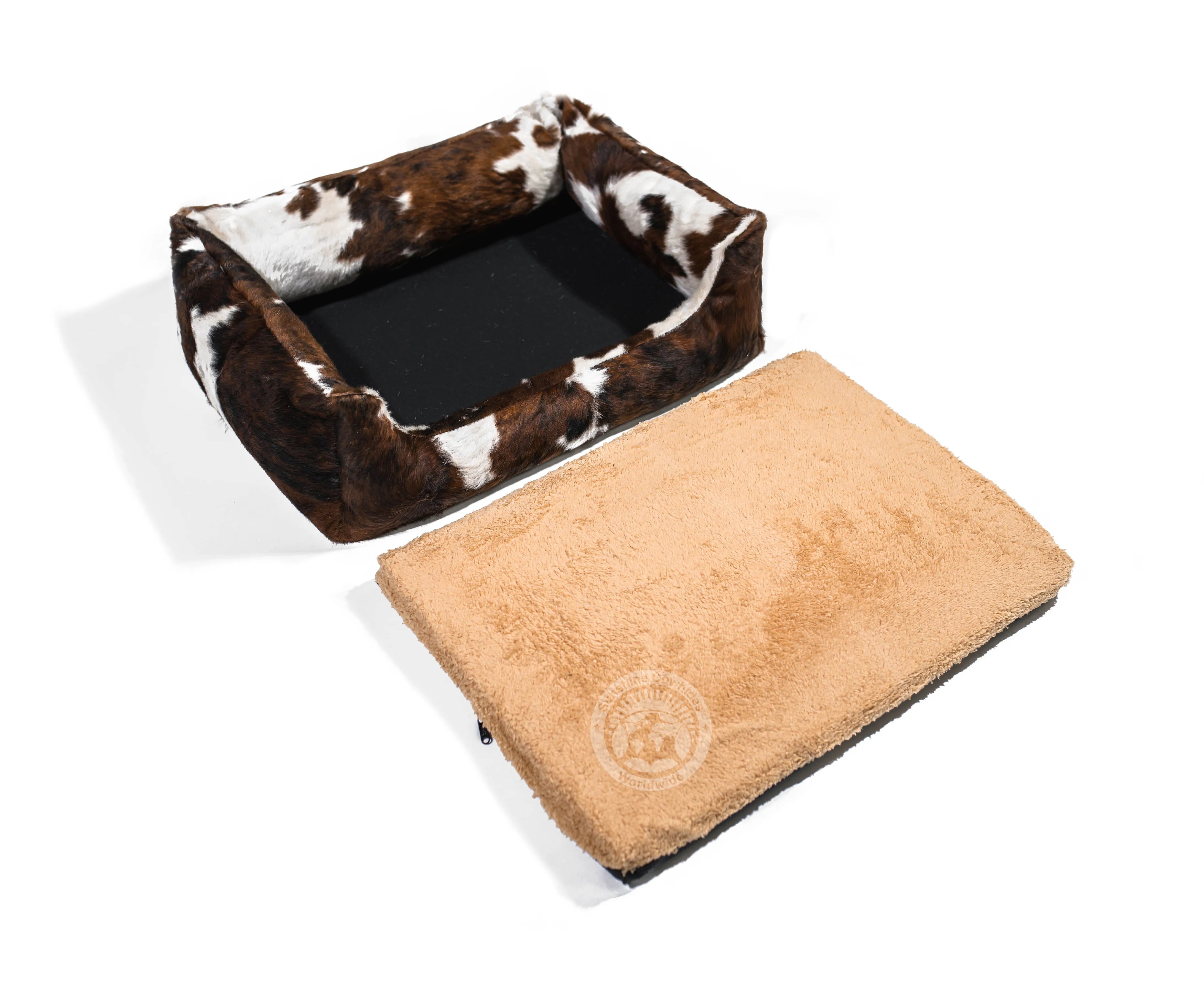 Brindle Cowhide Pet Bed, 22X29X8"