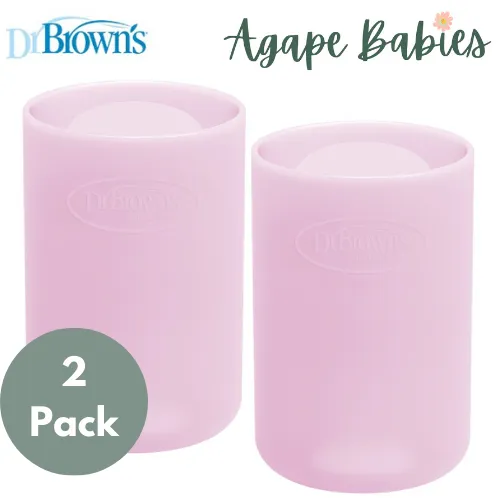 [Bundle of 2] Dr Brown's 4 oz/120 ml Narrow Glass Bottle Sleeve - Pink