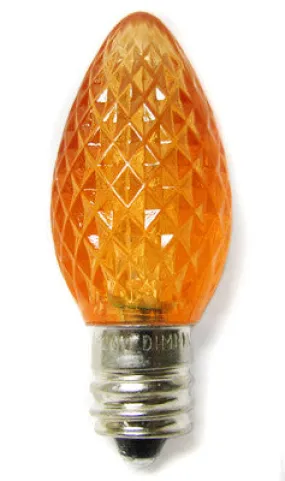 C7 LED Bulbs - Orange - 25 Pack