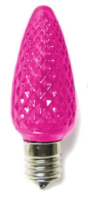 C9 LED Twinkle Bulbs - Pink - 25 Pack