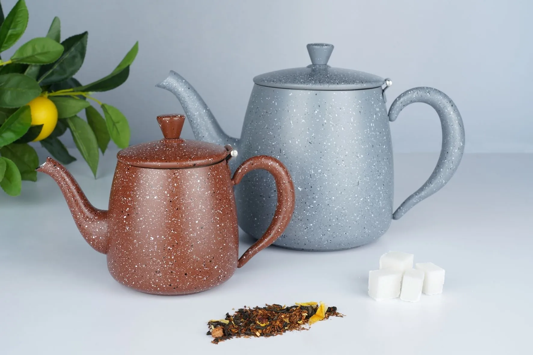 Café Olé 1.4L Premium Teapot, Grey Granite